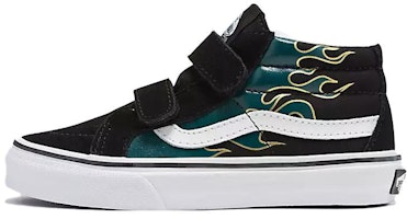 (Preschool) Vans Sk8-Mid Reissue V 'Metallic Flame Black' VN0A38HHBOS (Preschool) Vans Sk8-Mid Reissue V 'Metallic Flame Black' VN0A38HHBOS