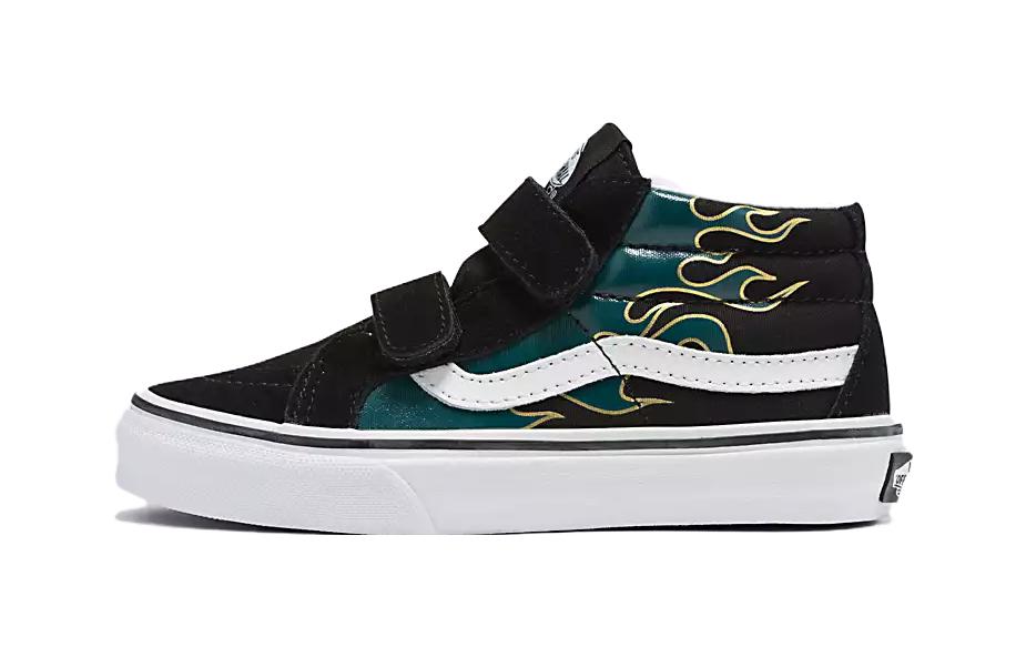 (Preschool) Vans Sk8-Mid Reissue V 'Metallic Flame Black' VN0A38HHBOS