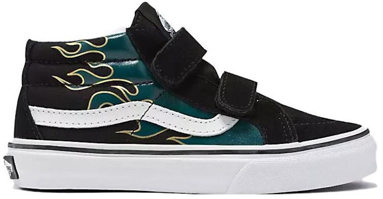 (Preschool) Vans Sk8-Mid Reissue V 'Metallic Flame Black' VN0A38HHBOS Order (Preschool) Vans Sk8-Mid Reissue V 'Metallic Flame Black' VN0A38HHBOS