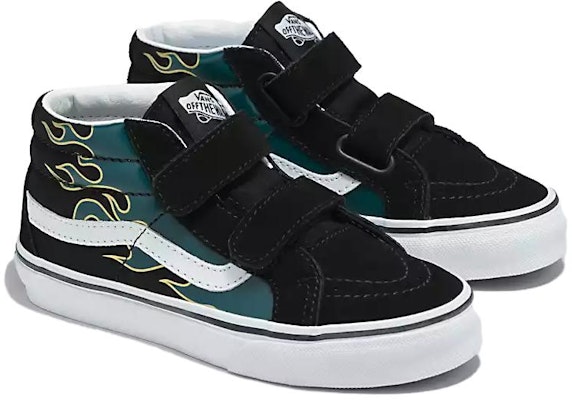 中童 Vans SK8 MID 舒適 耐磨透氣 中幫 兒童板鞋 黑色 Lookbook 中童 Vans SK8 MID 舒適 耐磨透氣 中幫 兒童板鞋 黑色