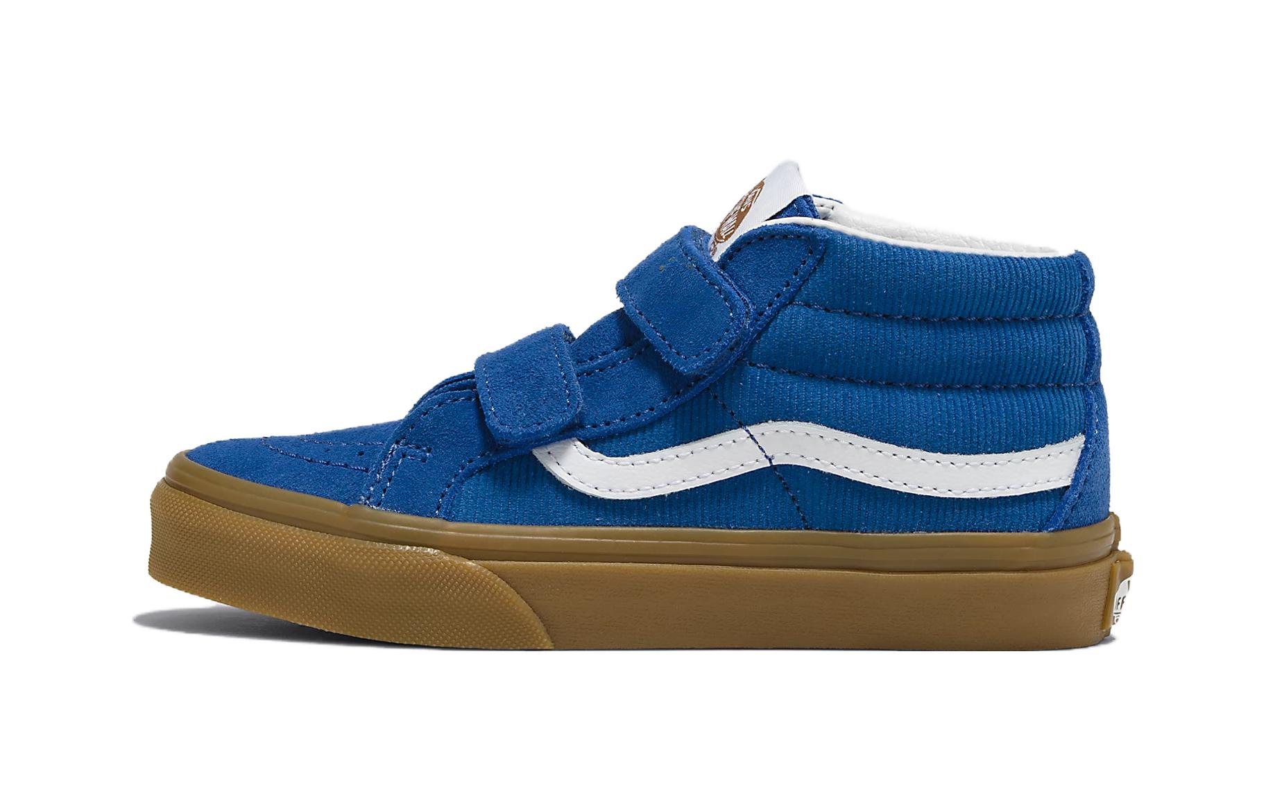 (Preschool) Vans Sk8-Mid Reissue V Corduroy Shoes 'Pop Blue' VN0A38HHBLU