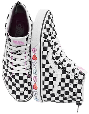 Vans SK8-Hi 棋盘格高帮运动鞋 黑白色 VN0A4BUXABY Shop Vans SK8-Hi 棋盘格高帮运动鞋 黑白色 VN0A4BUXABY