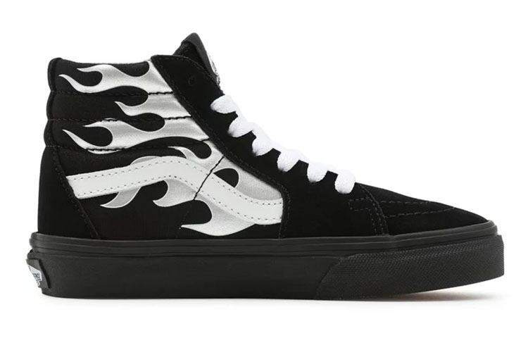 Order Vans SK8-HI Metallic Flame K Hitam/Putih Sneakers VN0A4UI27US