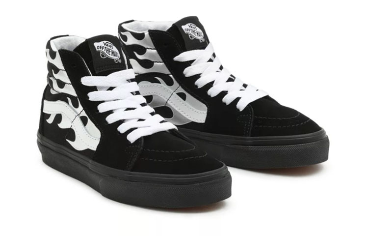 Lookbook Vans SK8-HI Metallic Flame K Hitam/Putih Sneakers VN0A4UI27US