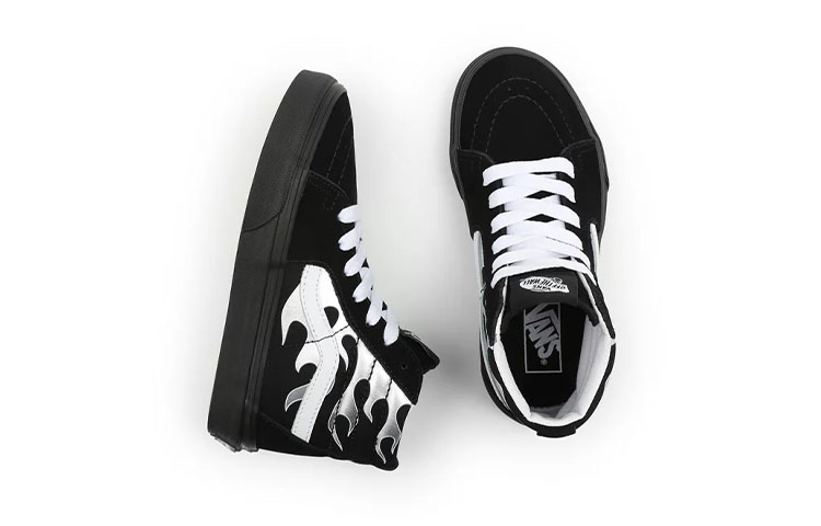 Shop Vans SK8-HI Metallic Flame K Hitam/Putih Sneakers VN0A4UI27US