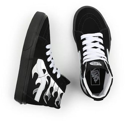 Vans SK8-HI Metallic Flame K Hitam/Putih Sneakers VN0A4UI27US Shop Vans SK8-HI Metallic Flame K Hitam/Putih Sneakers VN0A4UI27US