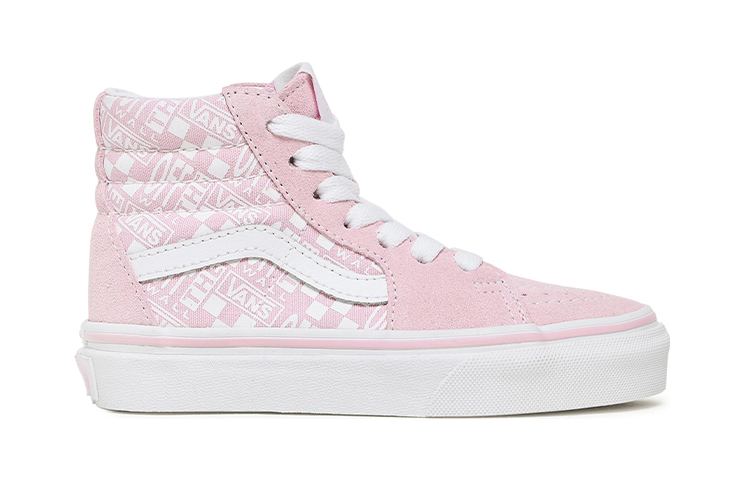 Order 반스 스케이트하이 핑크 패턴 스케이트 슈즈 VN0A4BUW230