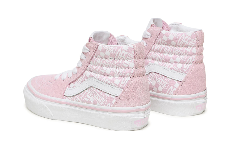Shop 반스 스케이트하이 핑크 패턴 스케이트 슈즈 VN0A4BUW230
