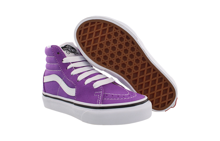 Shop 中童 Vans SK8 HI 休閒時尚 高筒 兒童滑板鞋 紫色