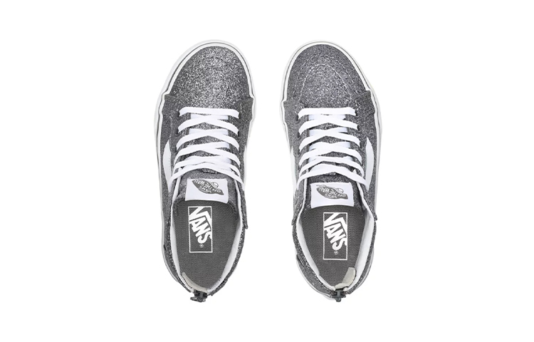 Shop Vans SK8-HI 拉链 银色 VN0A4BUX0M0