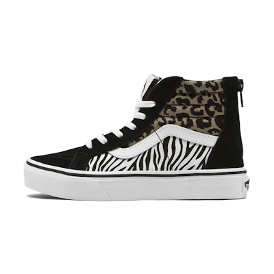 (Youth) Vans Sk8-hi Zip Casual Leopard Print Blackleopard