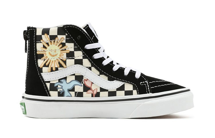 Order 中童 Vans SK8 HI 拉鍊 休閒 高筒 兒童滑板鞋 黑白