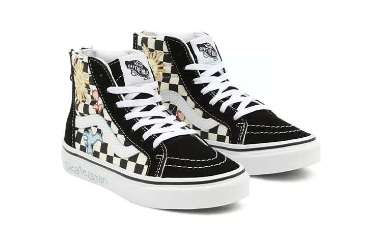 Lookbook 中童 Vans SK8 HI 拉鍊 休閒 高筒 兒童滑板鞋 黑白