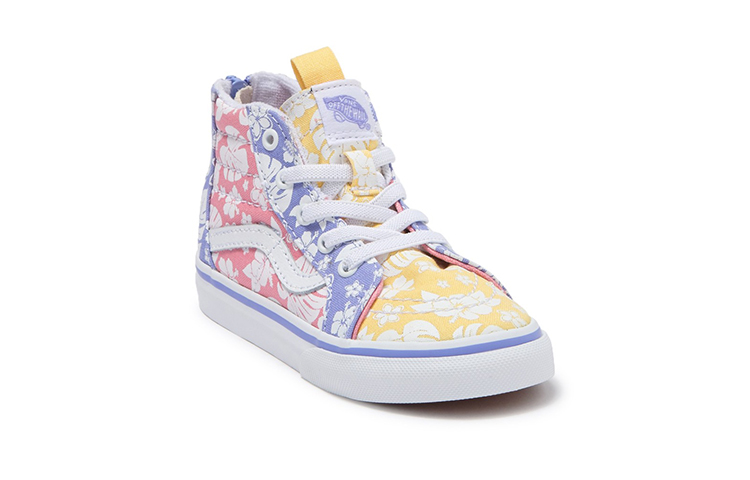 Shop 中童 Vans SK8-Hi 拉鍊運動鞋 花卉