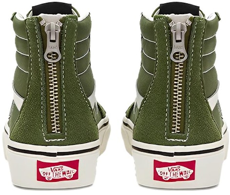 中童 Vans SK8 HI Zip 減震防滑耐磨 高筒 滑板鞋 綠色 Shop 中童 Vans SK8 HI Zip 減震防滑耐磨 高筒 滑板鞋 綠色