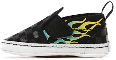 Vans Glow Flame Slip-On V Crib Toddles/Infants Black VN0A2XSLESY Vans Glow Flame Slip-On V Crib Toddles/Infants Black VN0A2XSLESY