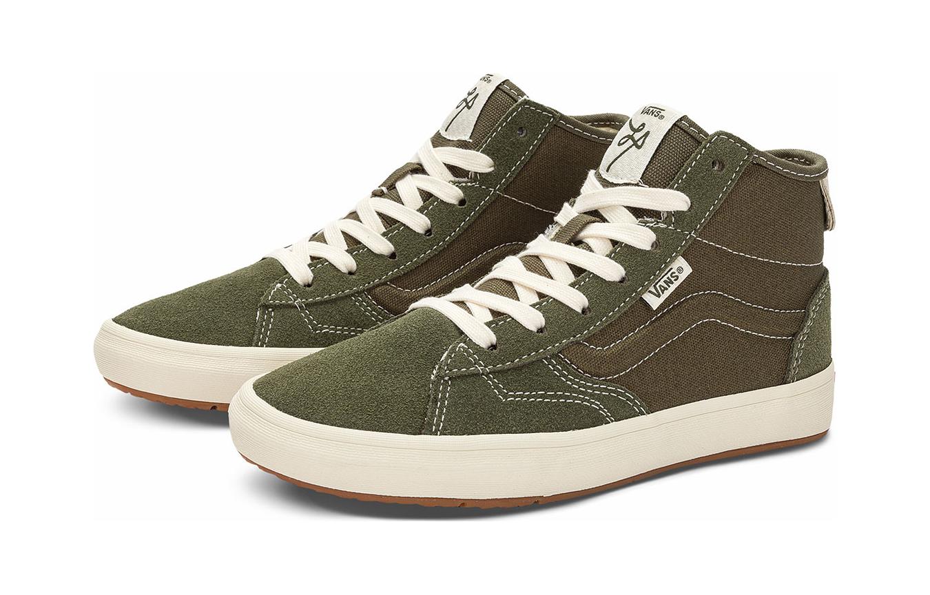 Lookbook 中童 Vans The Lizzie 舒適 耐磨輕巧 中筒 兒童滑板鞋 綠色