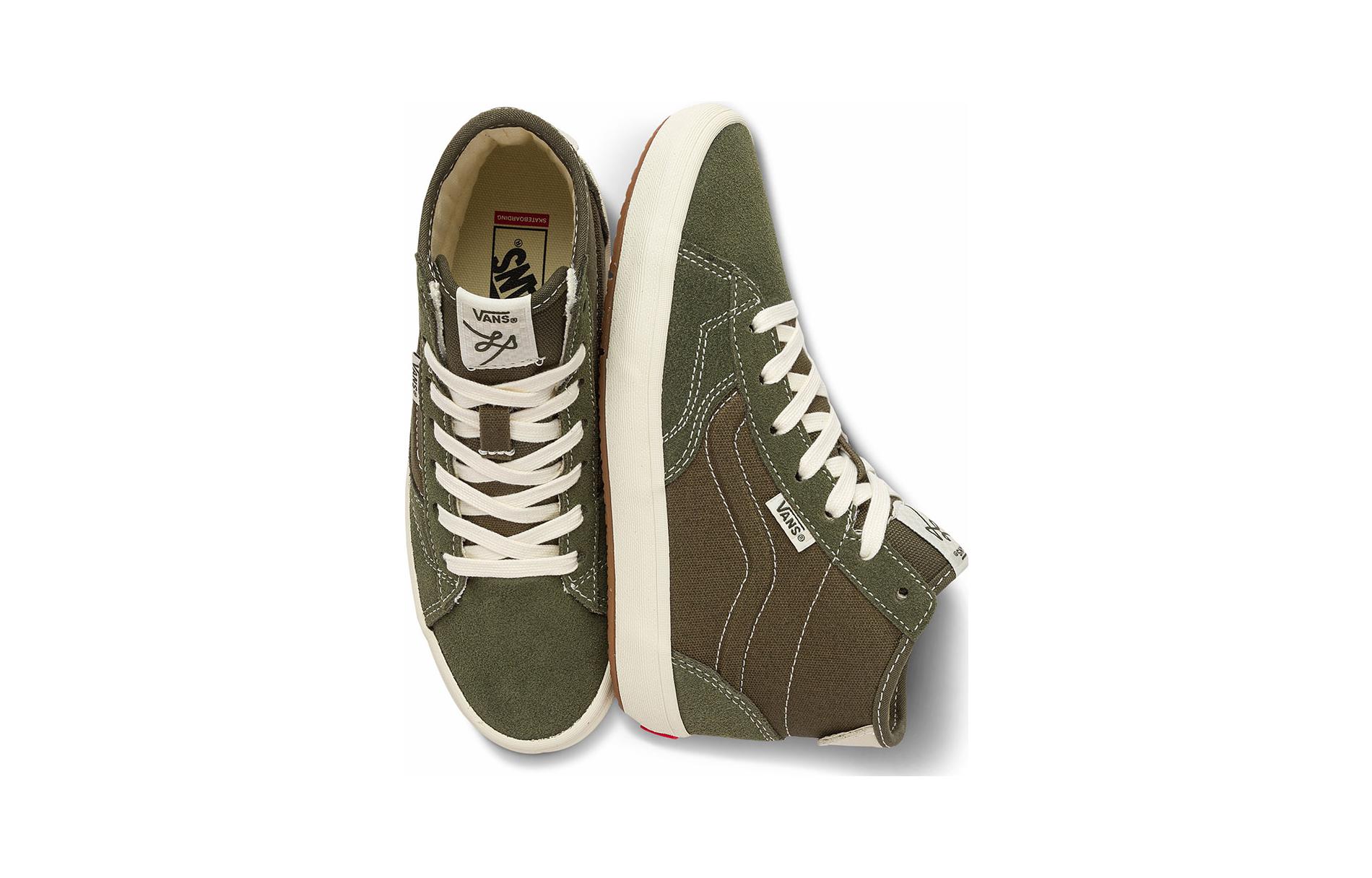 Purchase 中童 Vans The Lizzie 舒適 耐磨輕巧 中筒 兒童滑板鞋 綠色