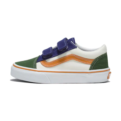 (PS) Vans Twill Block Old Skool Hook and Loop 'Multicolor'