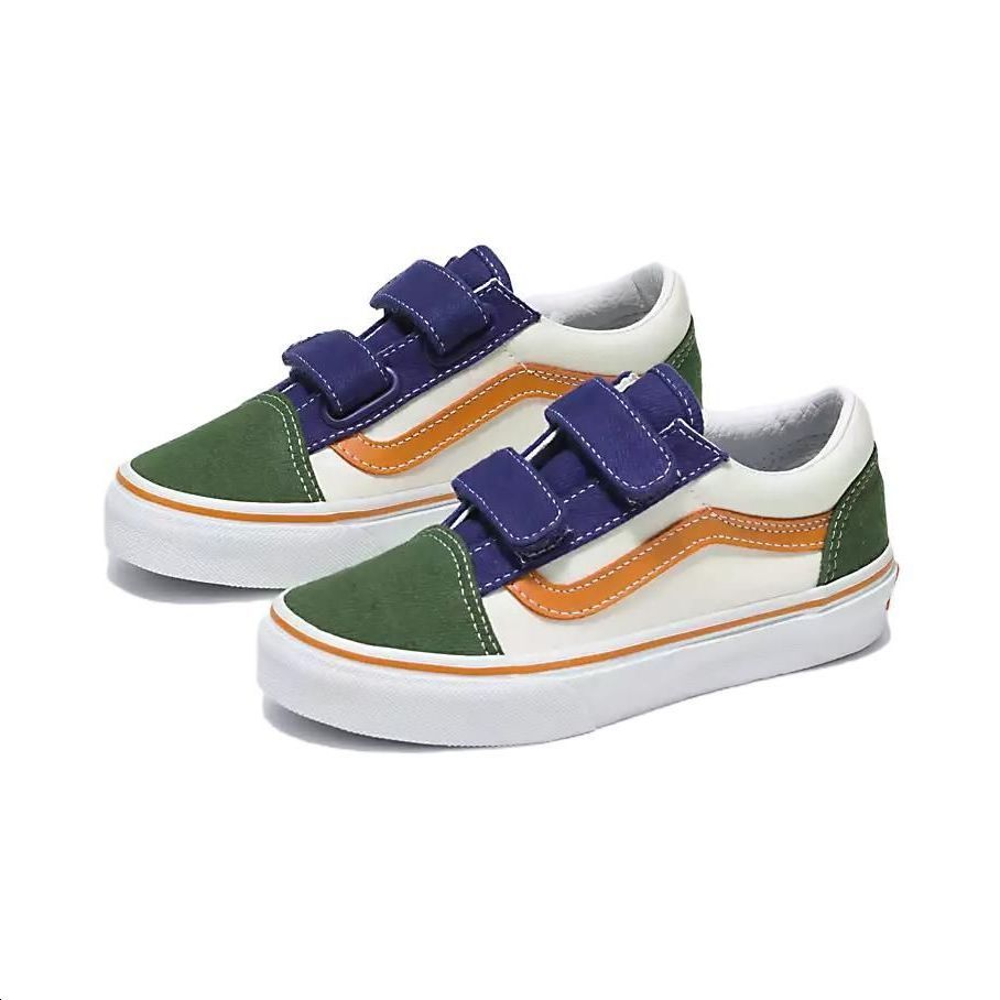 Shop (PS) Vans 织物拼色 Old Skool 粘扣带 &#x27;多色&#x27; VN0A38HD6GL