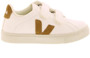 Order 兒童 VEJA 皮革 圓頭繫帶溫和 低筒 兒童板鞋 白色
