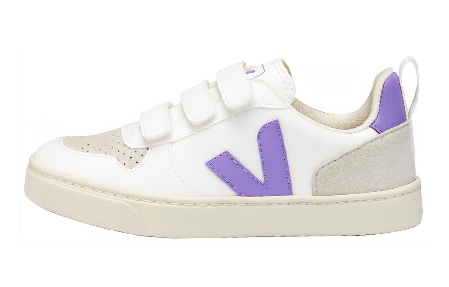 (Preschool) VEJA V-10 'White Purple' CV0702709