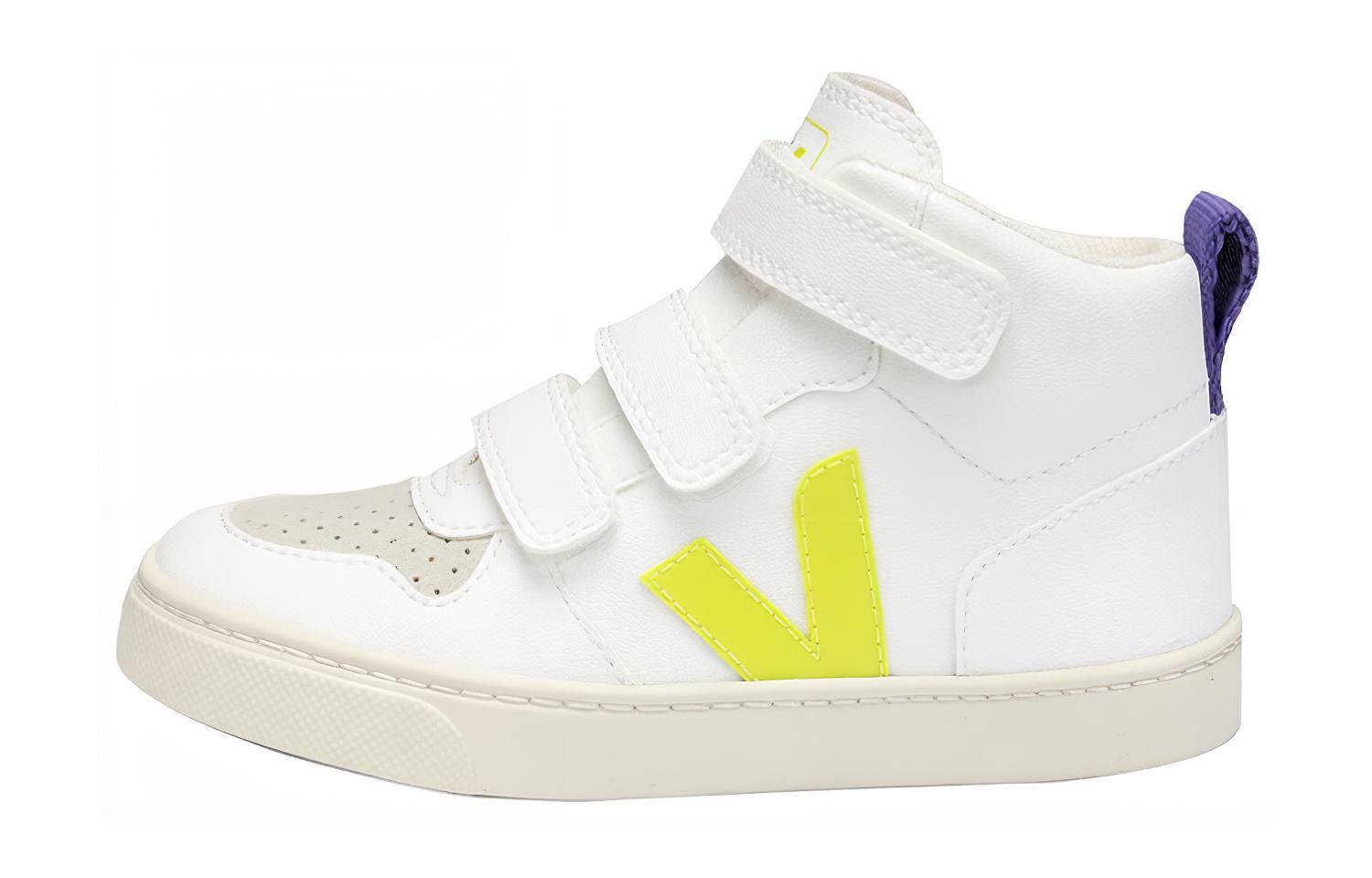 (Preschool) VEJA V-10 'White Yellow' DXV072559