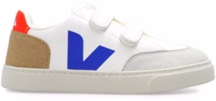 Order 兒童 VEJA V-12 皮革魔術貼時尚 低筒 兒童板鞋 白色