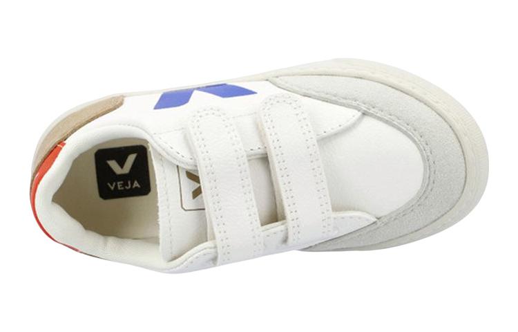 Shop (PS) VEJA V-12 ''Cuir Blanc Velcro Baskets Basses'' XV0503013C