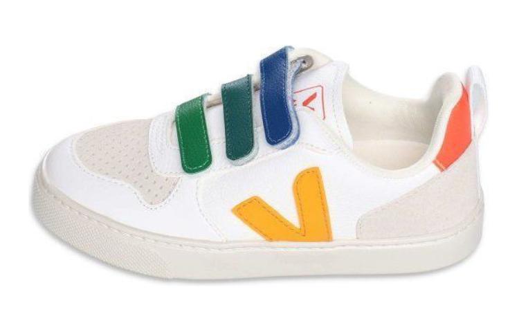 (Preschool) VEJA Velcro Leather Low-Top Sneakers 'White' CV0502905