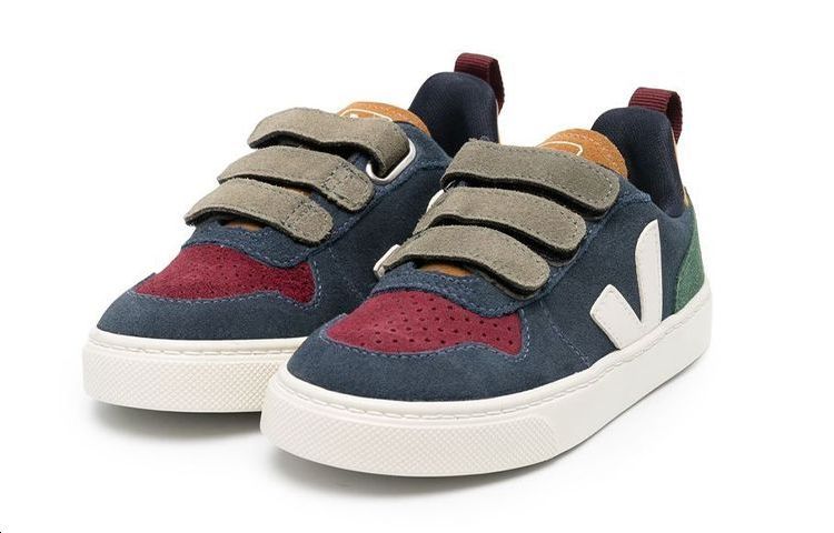 Order 兒童 VEJA 絨面 圓頭平底 低筒 兒童板鞋 藍色