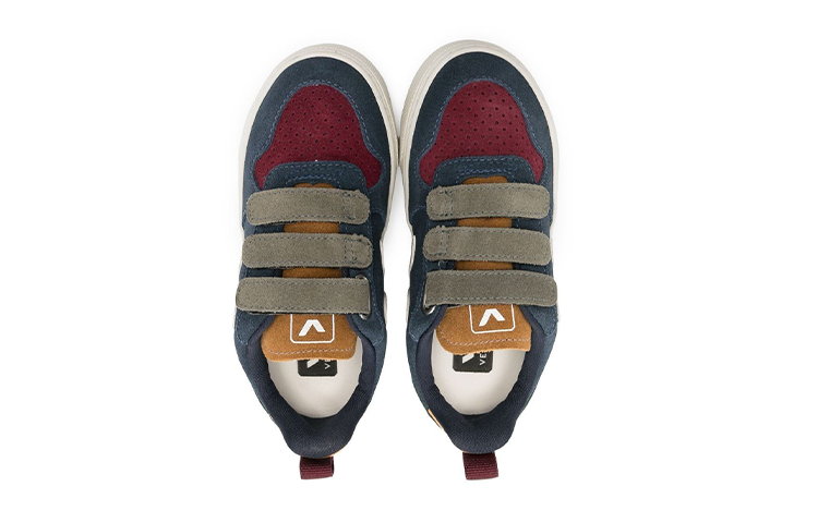 Lookbook 兒童 VEJA 絨面 圓頭平底 低筒 兒童板鞋 藍色