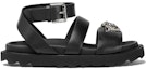 Order (PS) Sandal Versace La Medusa Terbuka Kulit Kanak-kanak 'Hitam'. 1011156-1A00138_1B00P