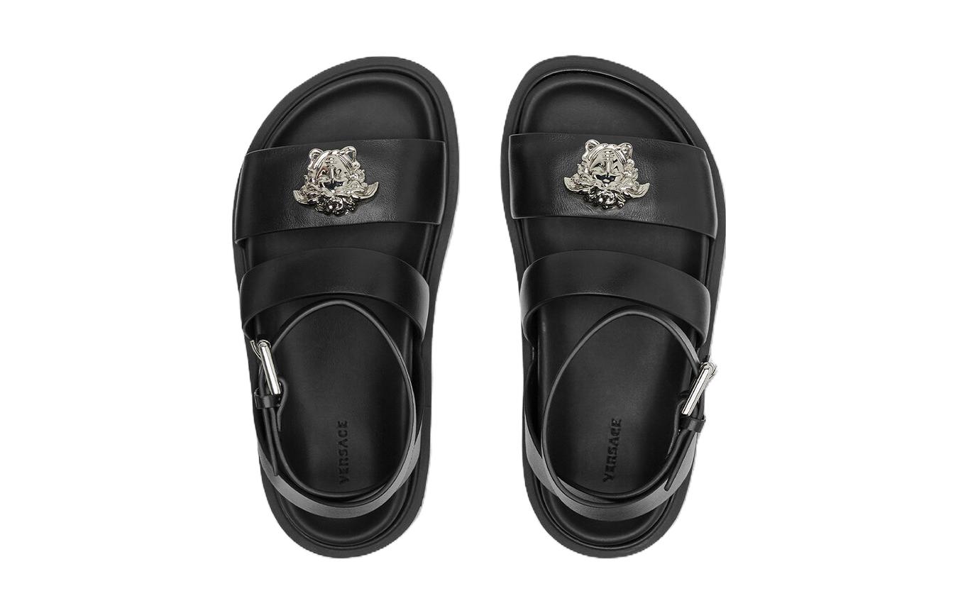 Lookbook (PS) Sandali Versace La Medusa in Pelle per Bambini con Fibbia e Punta Aperta ''Neri'' 1011156-1A00138_1B00P