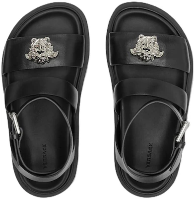 (PS) Sandali Versace La Medusa in Pelle per Bambini con Fibbia e Punta Aperta ''Neri'' 1011156-1A00138_1B00P Lookbook (PS) Sandali Versace La Medusa in Pelle per Bambini con Fibbia e Punta Aperta ''Neri'' 1011156-1A00138_1B00P