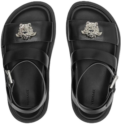 (Preschool) Versace La Medusa Leather Open-Toe Buckle Comfort Kid's Sandals 'Black' 1011156-1A00138_1B00P Lookbook (Preschool) Versace La Medusa Leather Open-Toe Buckle Comfort Kid's Sandals 'Black' 1011156-1A00138_1B00P