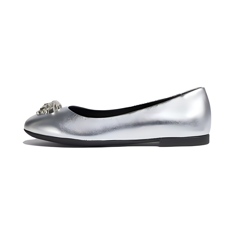 (Preschool) Versace La Medusa Round-Toe Slip-On 'Silver' 1000518-1A08287_1E01P