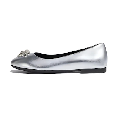 (PS) Versace La Medusa Round-Toe Slip-On 'Silver'