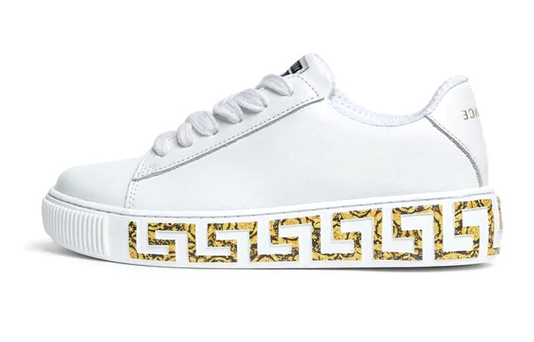 (Preschool) Versace Leather Low Top Sneaker 'White' 1000888-1A02196_6W010