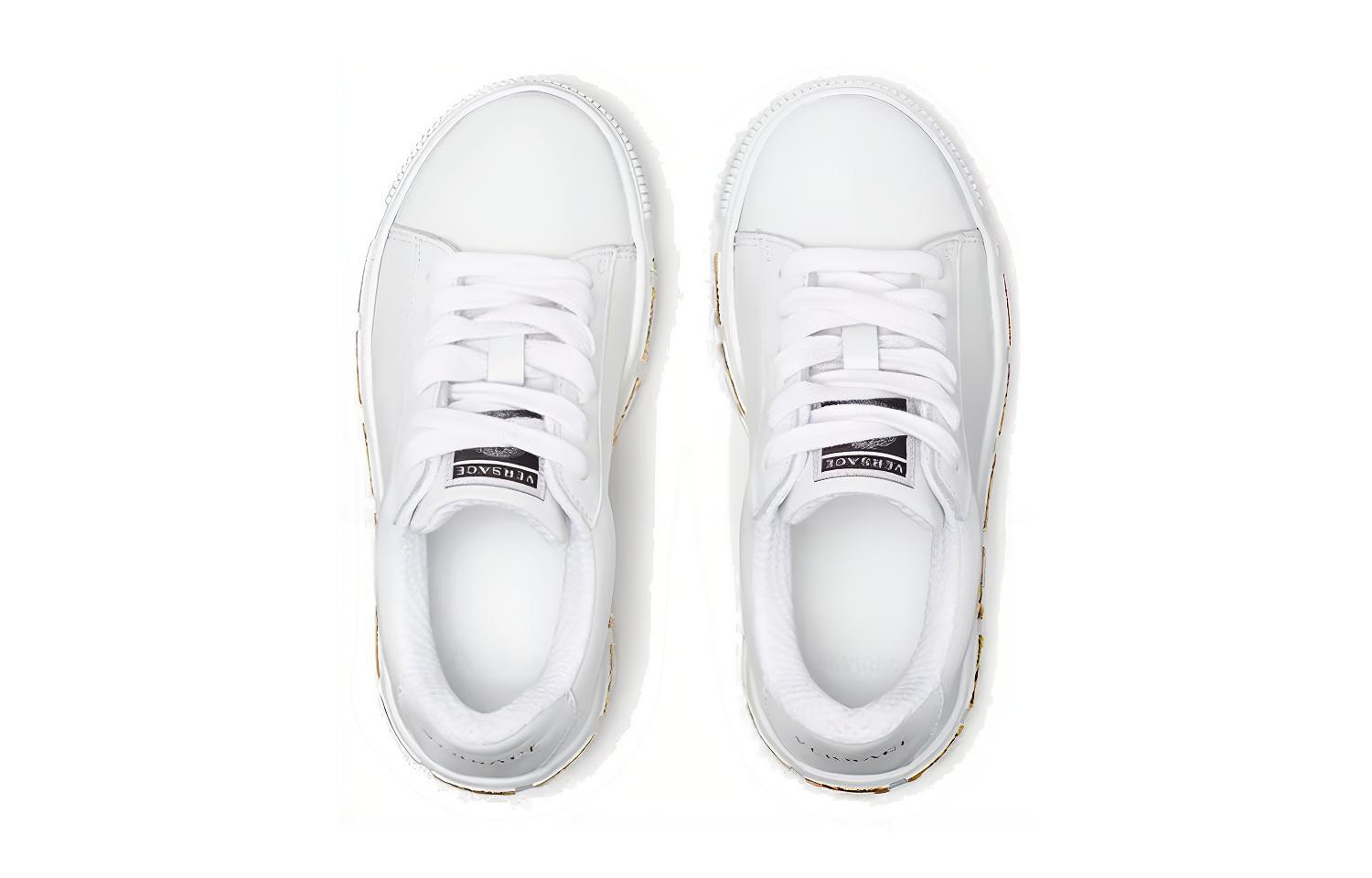 Lookbook (PS) 베르사체 화이트 가죽 로우탑 스니커즈 1000888-1A02196_6W010