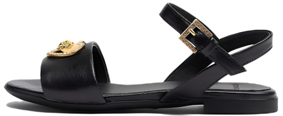 (PS) Sandal Terbuka Gesper Medusa 'Hitam' oleh Versace 1009663-1A00133_1B00V Buy (PS) Sandal Terbuka Gesper Medusa 'Hitam' oleh Versace 1009663-1A00133_1B00V