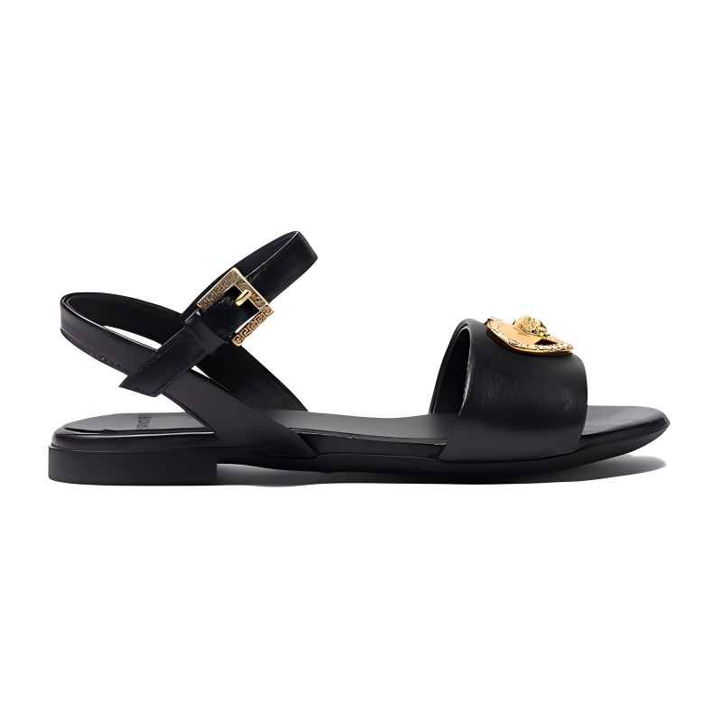 Order (PS) Sandal Terbuka Gesper Medusa 'Hitam' oleh Versace 1009663-1A00133_1B00V