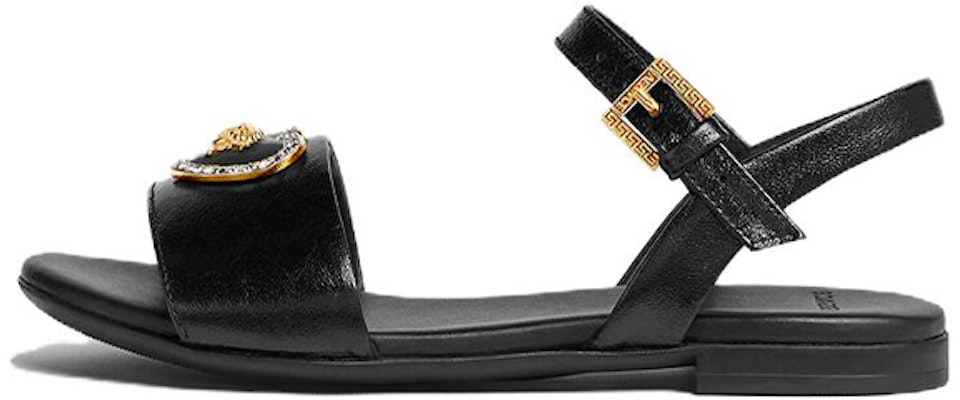 (PS) Sandal Terbuka Versace Medusa Buckle 'Round Toe' 'Hitam' 1011673-1A08287_1B00V Buy (PS) Sandal Terbuka Versace Medusa Buckle 'Round Toe' 'Hitam' 1011673-1A08287_1B00V