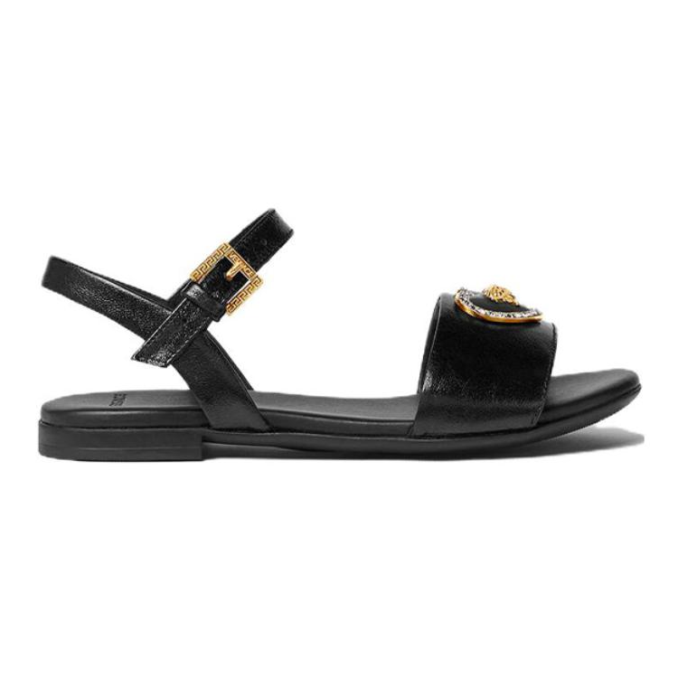 Order (PS) Sandal Terbuka Versace Medusa Buckle Round Toe 'Hitam' 1011673-1A08287_1B00V