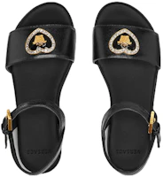 Lookbook 兒童 VERSACE 范思哲 Medusa 露趾圓頭搭扣 兒童涼鞋 黑色