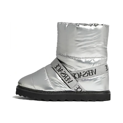 (PS) Versace Round Toe Slip-On Low Boot 'Silver'
