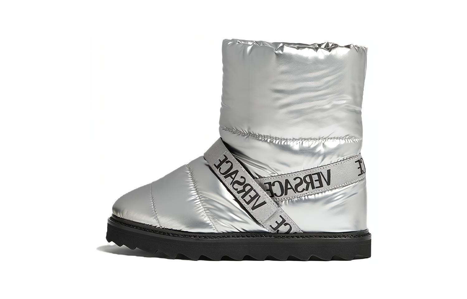 (Preschool) Versace Round Toe Slip-On Low Boot 'Silver' 1010300-1A07500_2E180