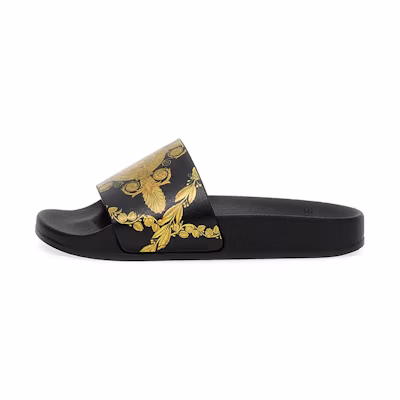 (PS) Versace Rubber Print Slide 'Black Gold'
