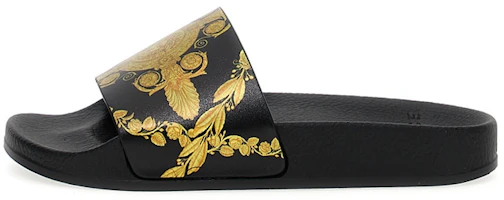 (Preschool) Versace Rubber Print Slide 'Black Gold' 1000255-1A07127_5B000 (Preschool) Versace Rubber Print Slide 'Black Gold' 1000255-1A07127_5B000