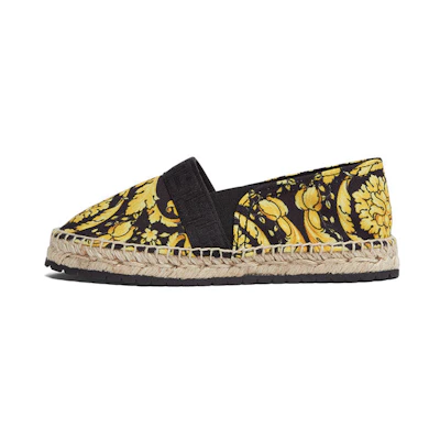 (PS) VERSACE Slip-On Woven Flat 'Black Yellow'